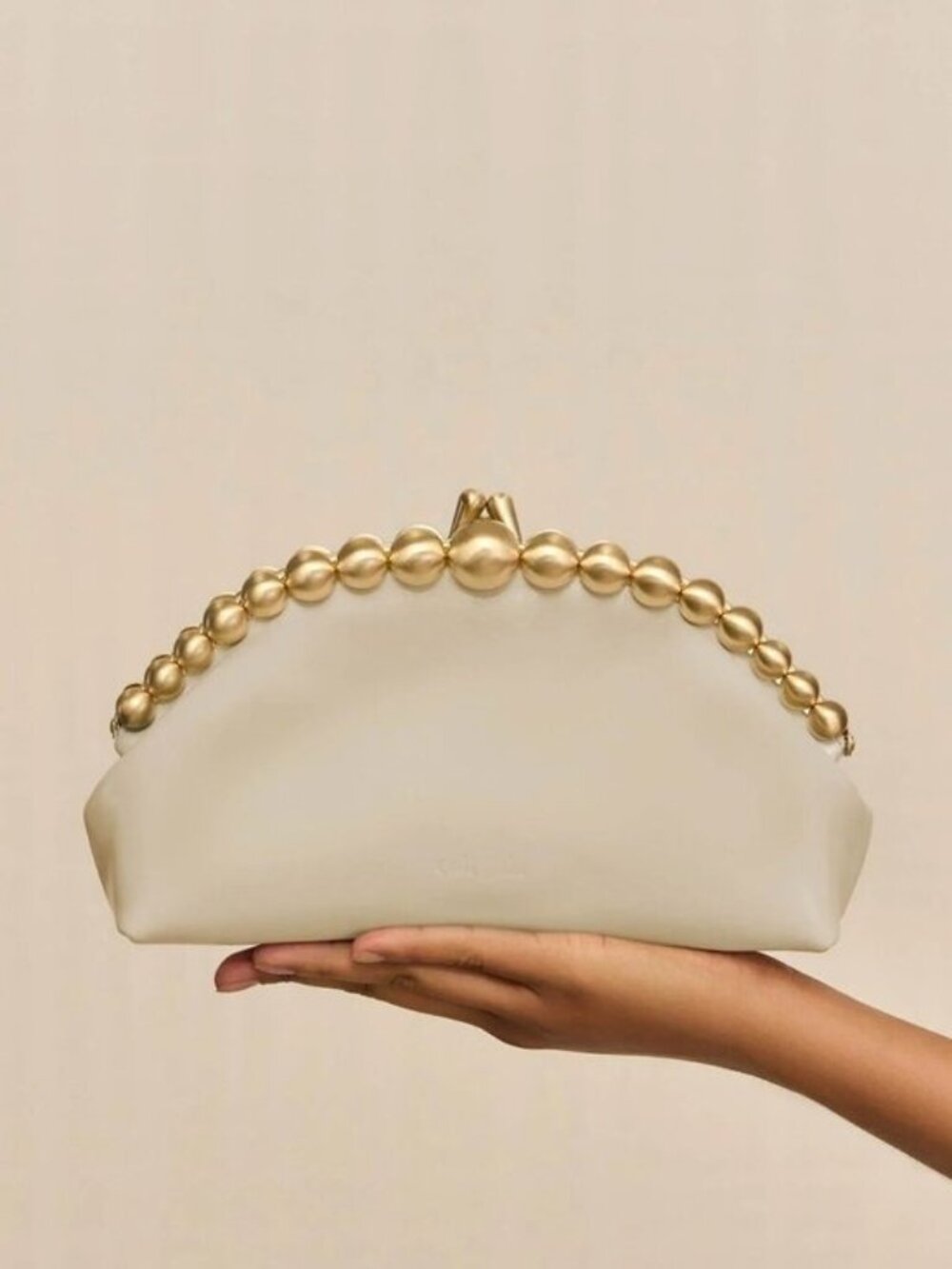 Cult Gaia Una Clutch Sand Dollar